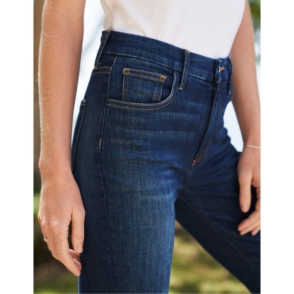 Like New Frank & Eileen Flannigan flare leg high waist raw hem denim jeans 30 - Picture 3 of 16